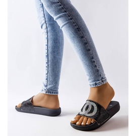 Crne tobogane ukrašene kamenčićima iz Glendalea crno 2