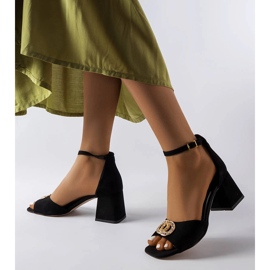 Karino Crne sandale s petom od brušene kože iz Karina crna 1