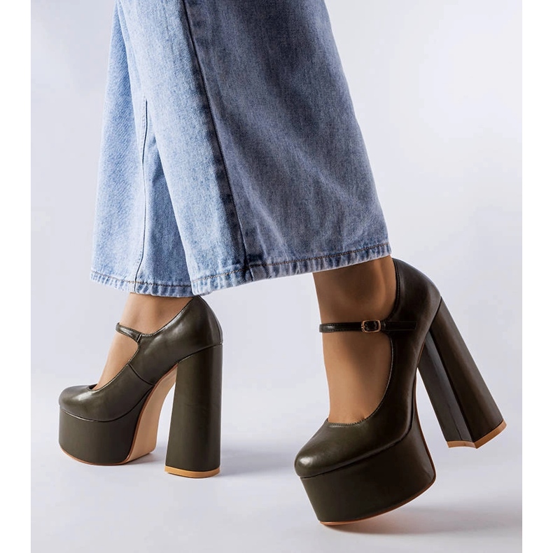 Colle zelene cipele s visokom petom zelena 1