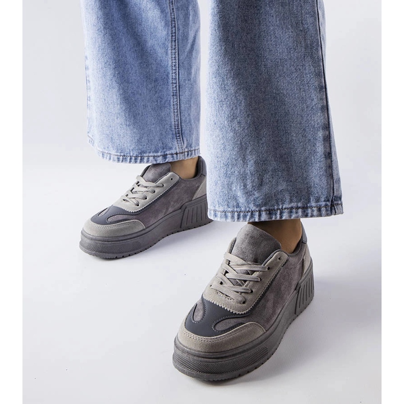 Sive platform tenisice iz Fabienne siva 1