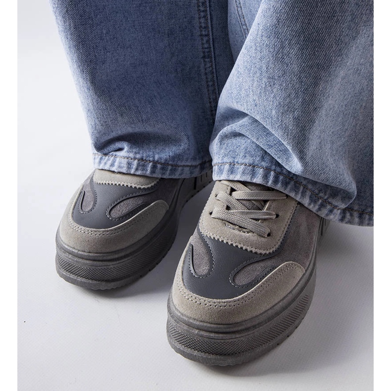 Sive platform tenisice iz Fabienne siva 2