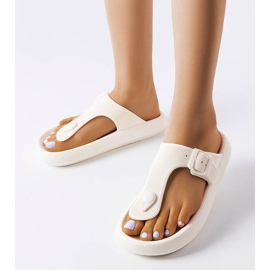 Bijele japanke na platformi Moretti bijela 1