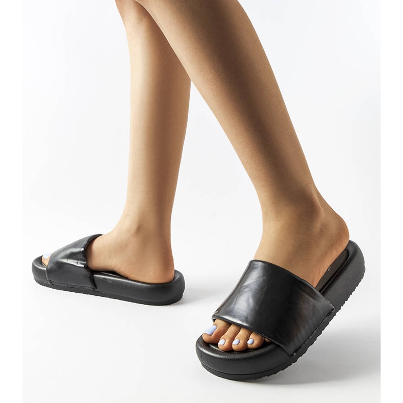 Crne japanke na Franco platformi crna 2