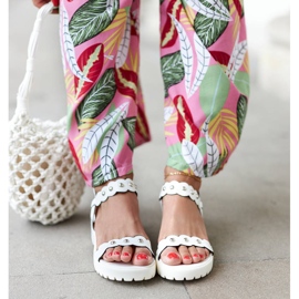 Bijele blok sandale iz Donizettija bijela 1