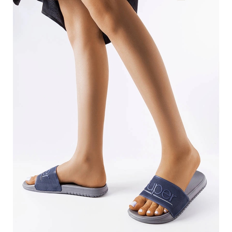 Sive gumene papuče iz Azelia plava 1