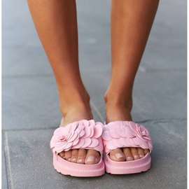 Ružičaste Paciano papuče s cvijetom ružičasta 2