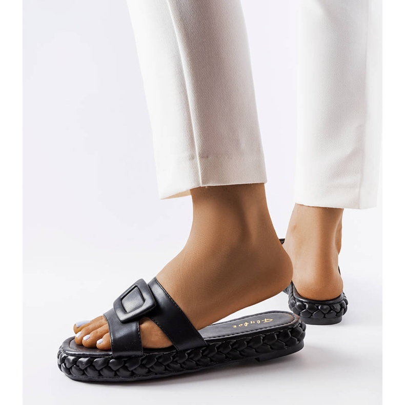 Francesco crne sandale s platformom crna 2