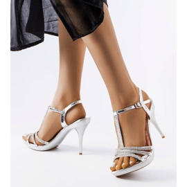 Brigida srebrne sandale ukrašene cirkonima srebro 1