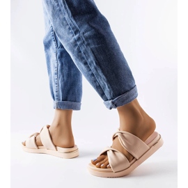 Bež Big Star papuče LL274A122 2