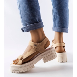 Bež sandale na stup Big Star LL276036 1