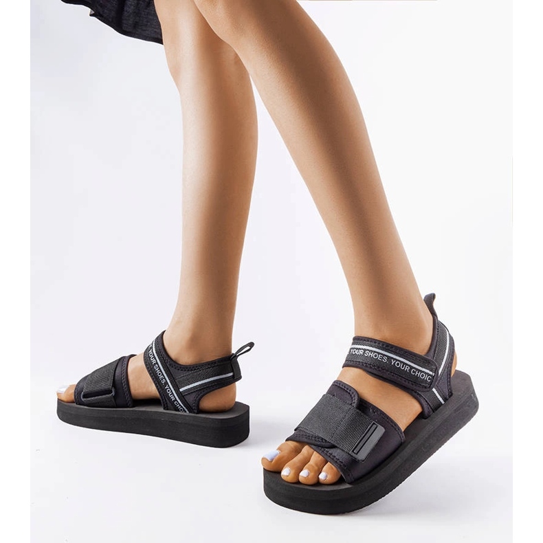 Big Star sandale od crne pjene LL274784 crna 1