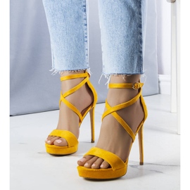 PA1 Dorian žute sandale na visoku petu žuta boja 1