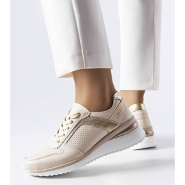 Bež ažur kožne cipele Trás 1