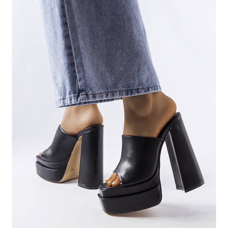 BM Crne Mercure sandale na visoku petu crno 1