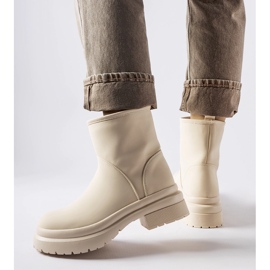 Inna Bež gležnjače Clotilde s gumenom izolacijom 1