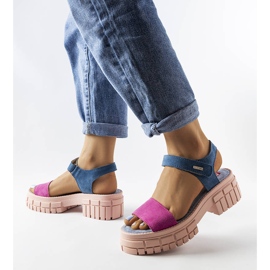 Ružičasto plave Big Star sandale LL276034 ružičasta 1