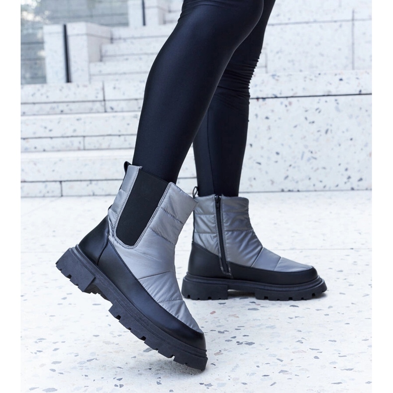 Sive izolirane Galvani čizme za snijeg siva 1