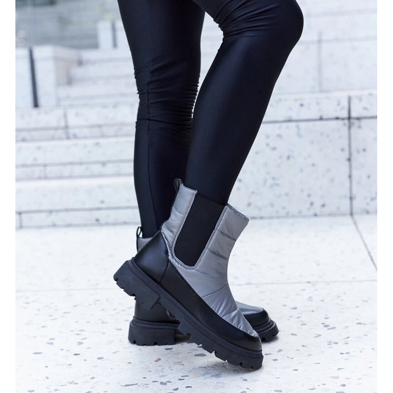 Sive izolirane Galvani čizme za snijeg siva 2