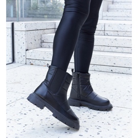 Crne izolirane Galvani čizme za snijeg crna 1