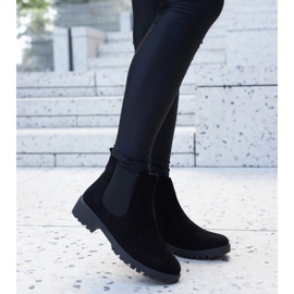 Crne izolirane čizme Sabre od eko antilop kože crno 1