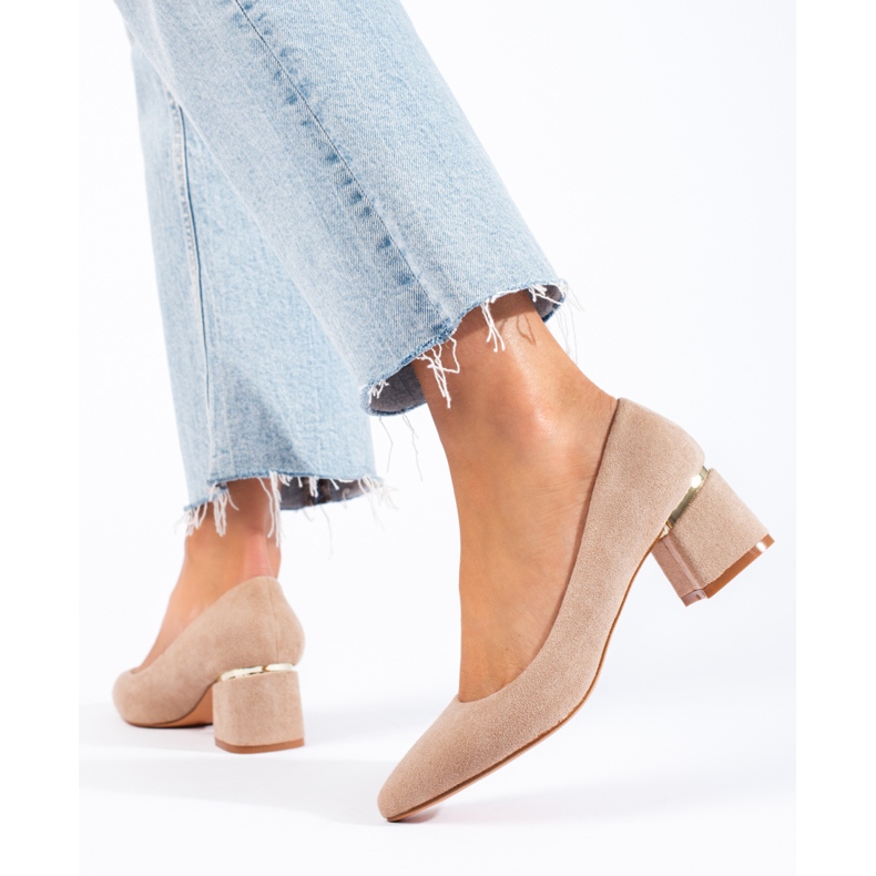 Goodin Elegantne pumpe od antilopa bež 2