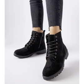 Inna Crne izolirane Rosing čizme od eko antilop kože crno 1