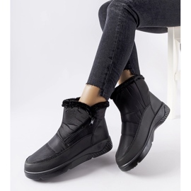 Crne Judithe čizme za snijeg s patentnim zatvaračem crna 1