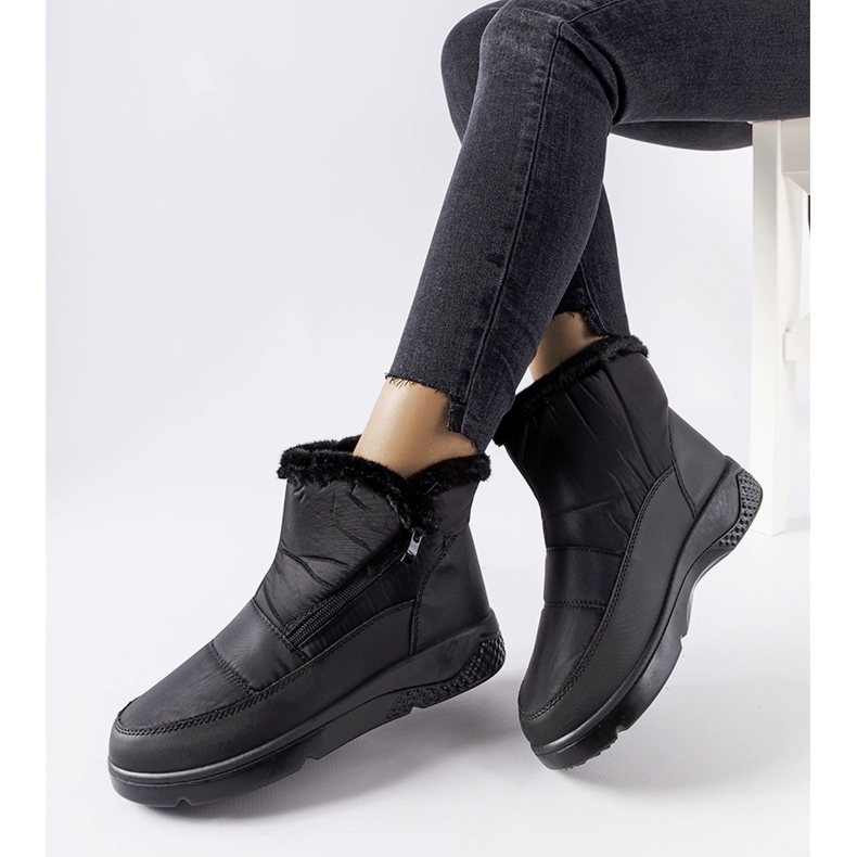 Crne Judithe čizme za snijeg s patentnim zatvaračem crna 1