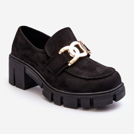 Vinceza Ženske cipele od brušene kože s ukrasom, crne rulene crno 1