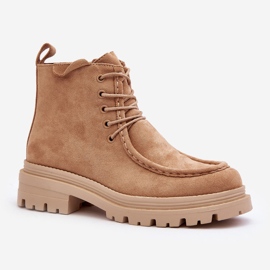 Ženske gležnjače s patentnim zatvaračem, tamno bež Apolosi 1