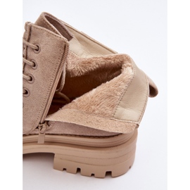 Bež Apolosi ženske čizme trapper s patentnim zatvaračem 2