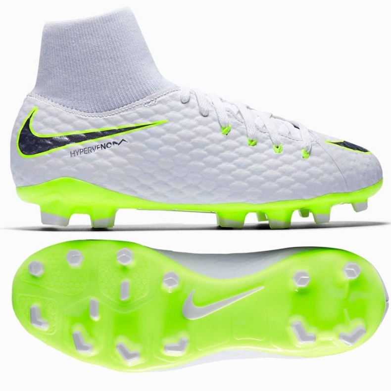 Nike nogometne cipele Hypervenom Phantom 3 Academy Df Fg Jr AH7287-107 bijela bijela 1
