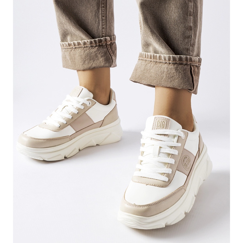 Bijele tenisice Big Star MM274500 bež 1