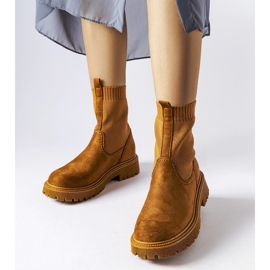 Smeđe čizme od eko brušene kože Big Star MM274541 smeđa 1