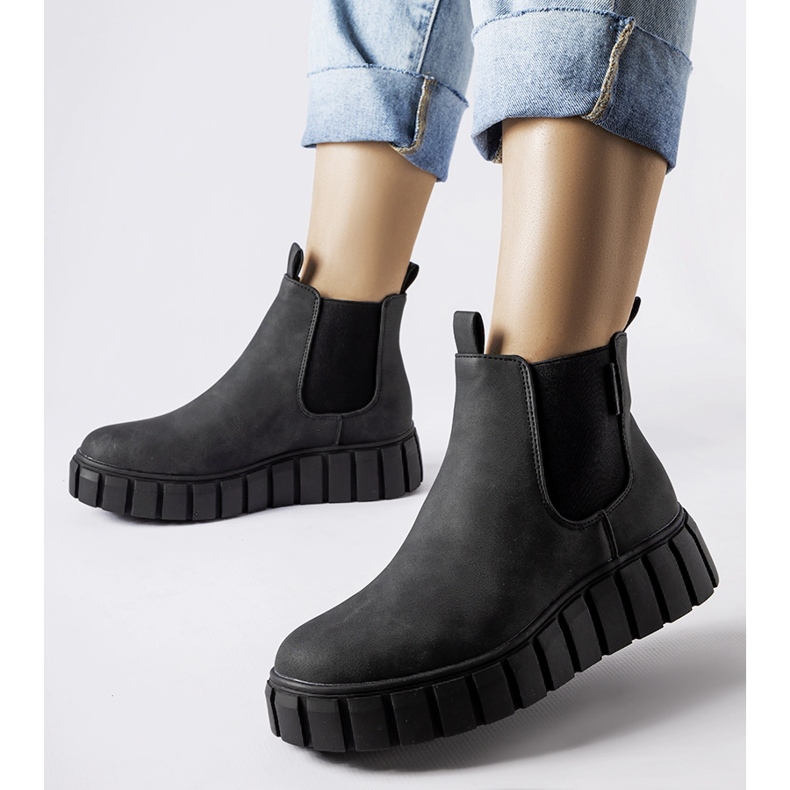 Crne gležnjače Big Star MM274324 crno 1