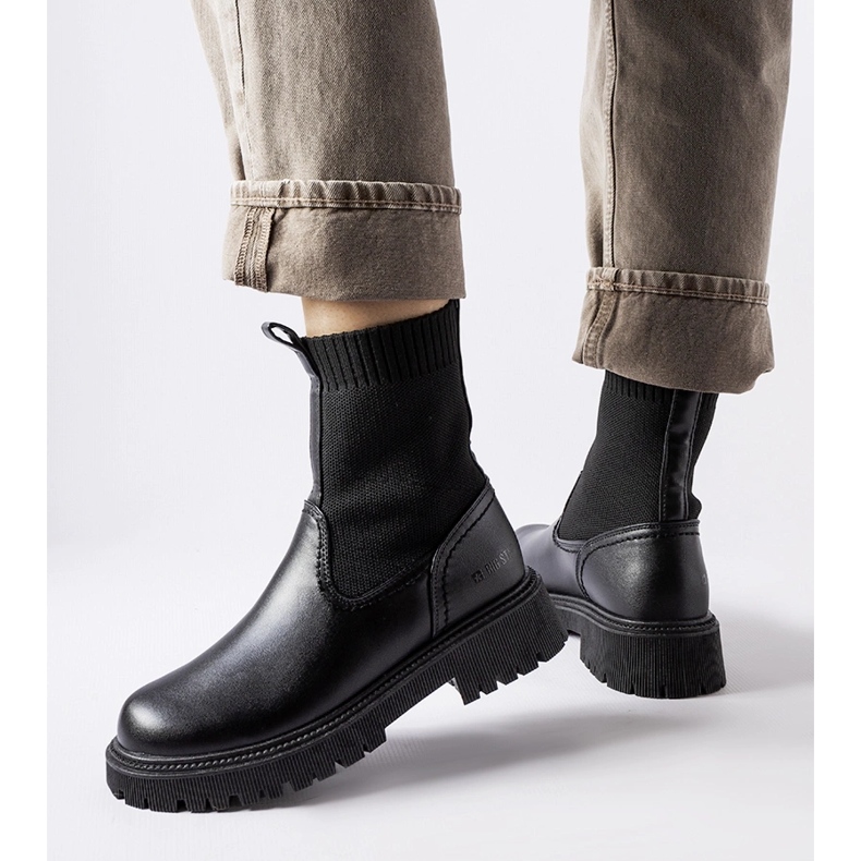 Crne gležnjače Big Star MM274543 crno 1