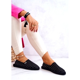 Ženske espadrile na točkice Big Star JJ274867 crne crno 3