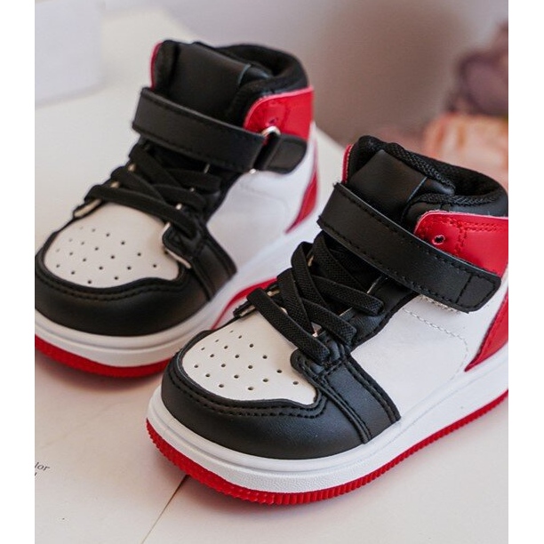 Visoke dječje sportske cipele bijele i crvene boje Teredite bijela 2