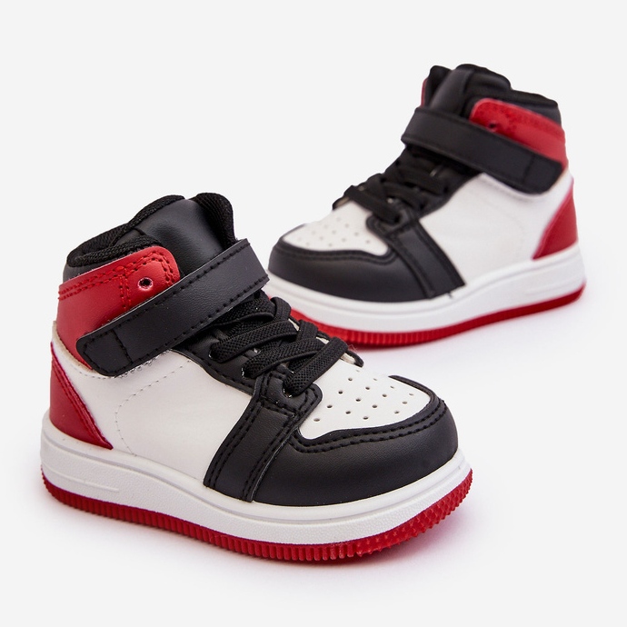 Visoke dječje sportske cipele bijele i crvene boje Teredite bijela 1