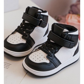 Visoke dječje sportske cipele Teredite bijele i crne boje bijela 1