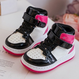 Dječja roza i bijela lakirana sportska obuća Milara ružičasta 2