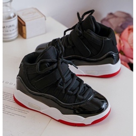 Dječje sportske cipele na vezanje crne i crvene Darina crno 2