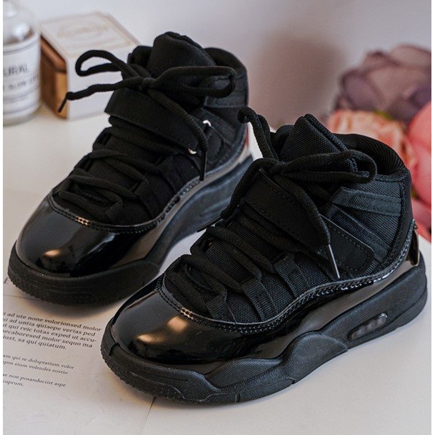 Dječje sportske cipele na vezanje crne Darina crno 1