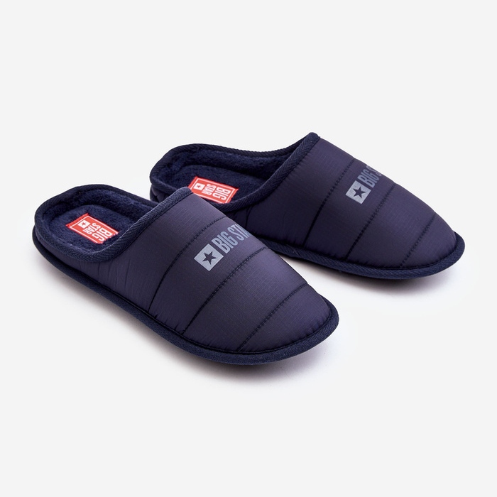 Muške klasične tamnoplave papuče Big Star KK174360 plava 2