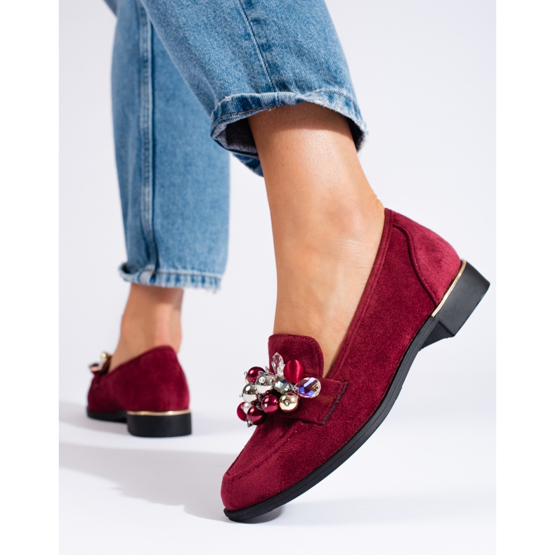 Ženske bordo lordovi sa Shelovet kristalima crvena 1