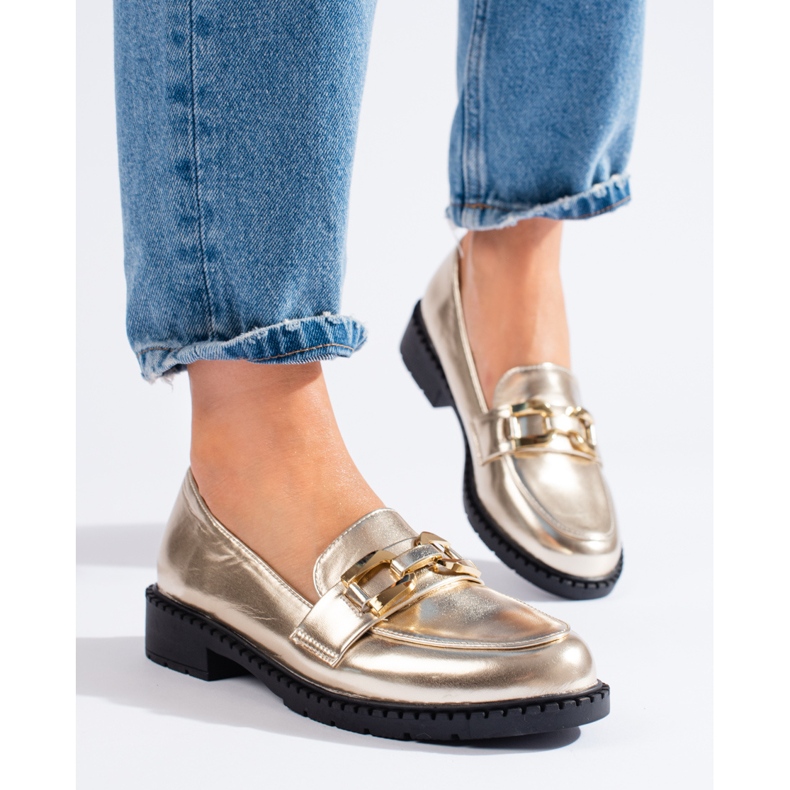 Ženske zlatne cipele Shelovet zlatna 1