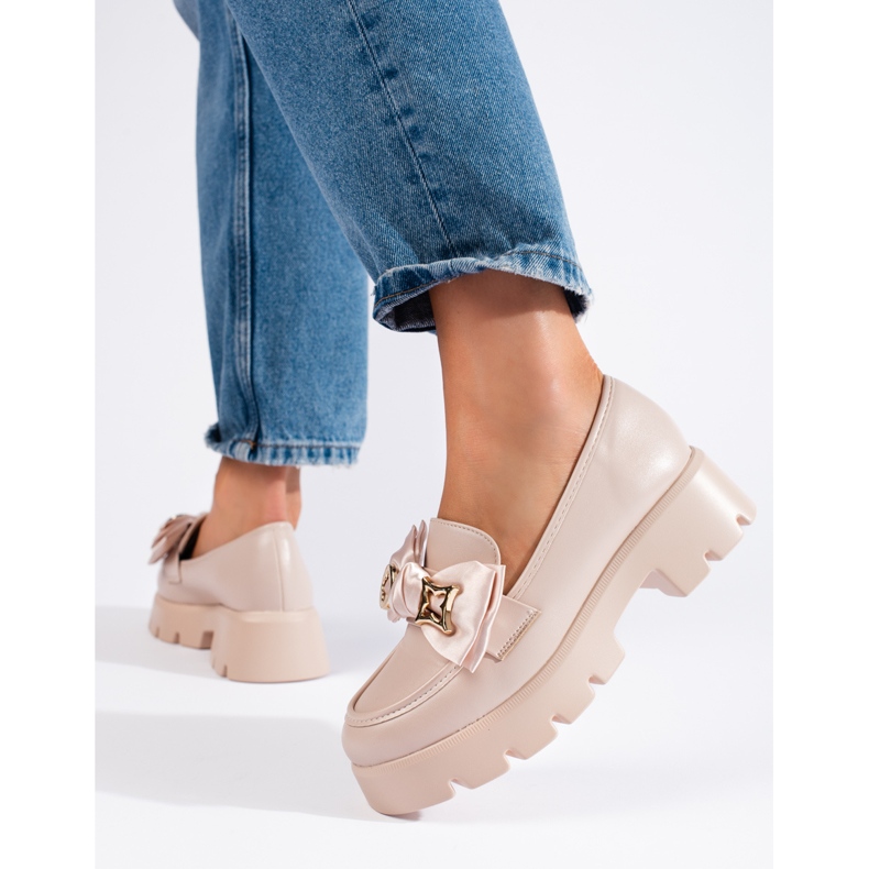 Shelovet biserne natikače s mašnom bež 1