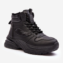 PE1 Ženska izolirana sportska obuća na vezanje crna Dejana 1