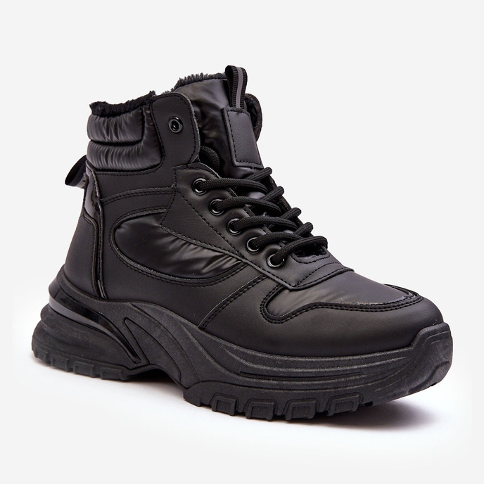 PE1 Ženska izolirana sportska obuća na vezanje crna Dejana crno 1