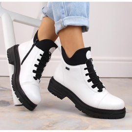 Vodootporne, udobne, izolirane ženske gležnjače, bijele, Rieker Tex Y3163-80 bijela 1